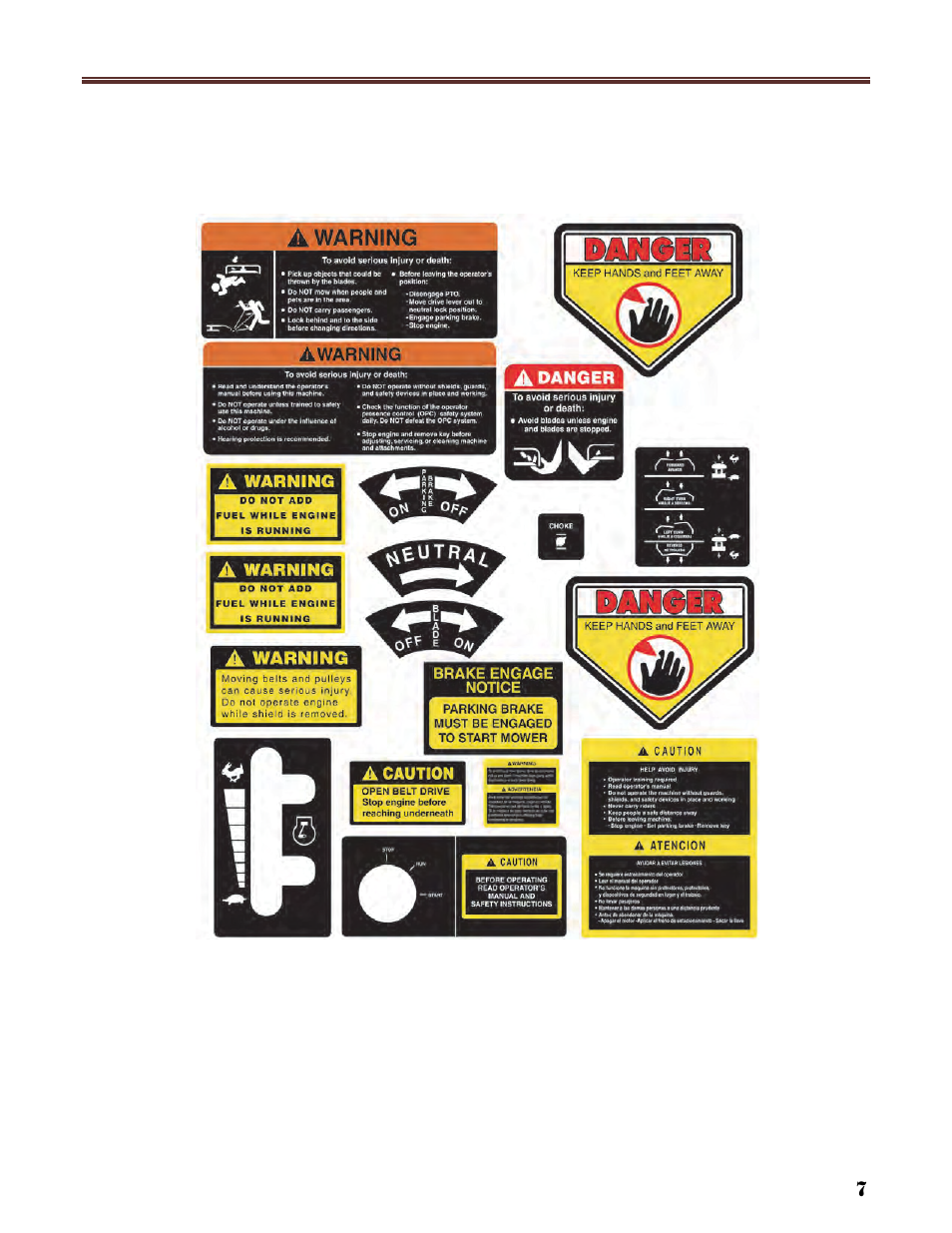 Havener T-Style Stand-On Mower 36, 48 & 52 User Manual | Page 7 / 40