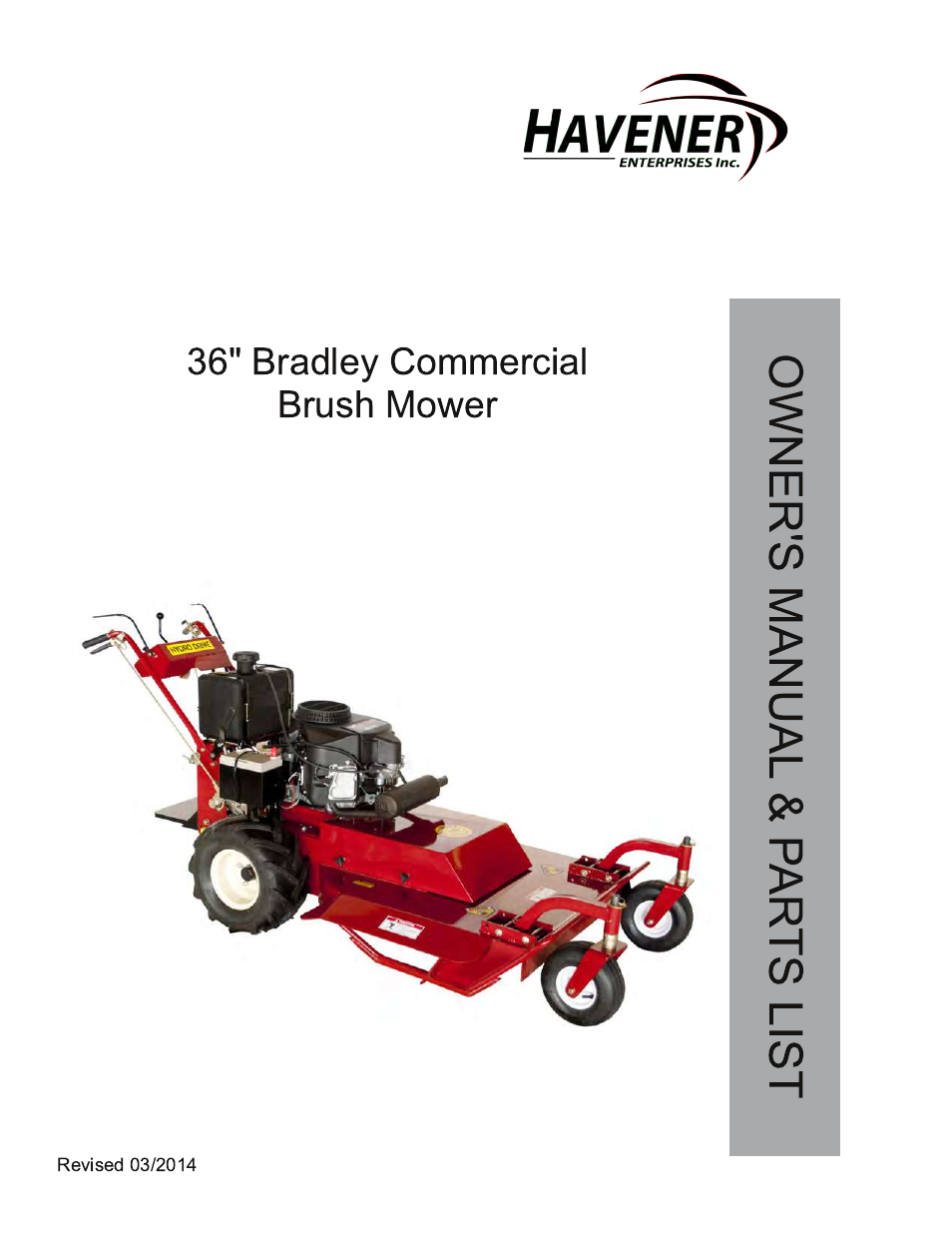 Havener Brush Mower 36 User Manual | 36 pages