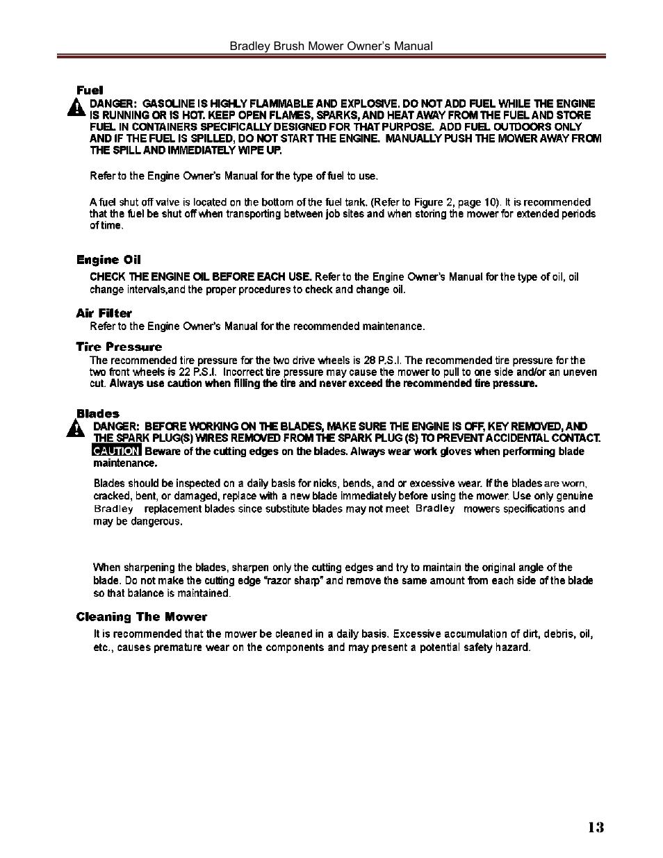 Havener Brush Mower 36 User Manual | Page 13 / 36