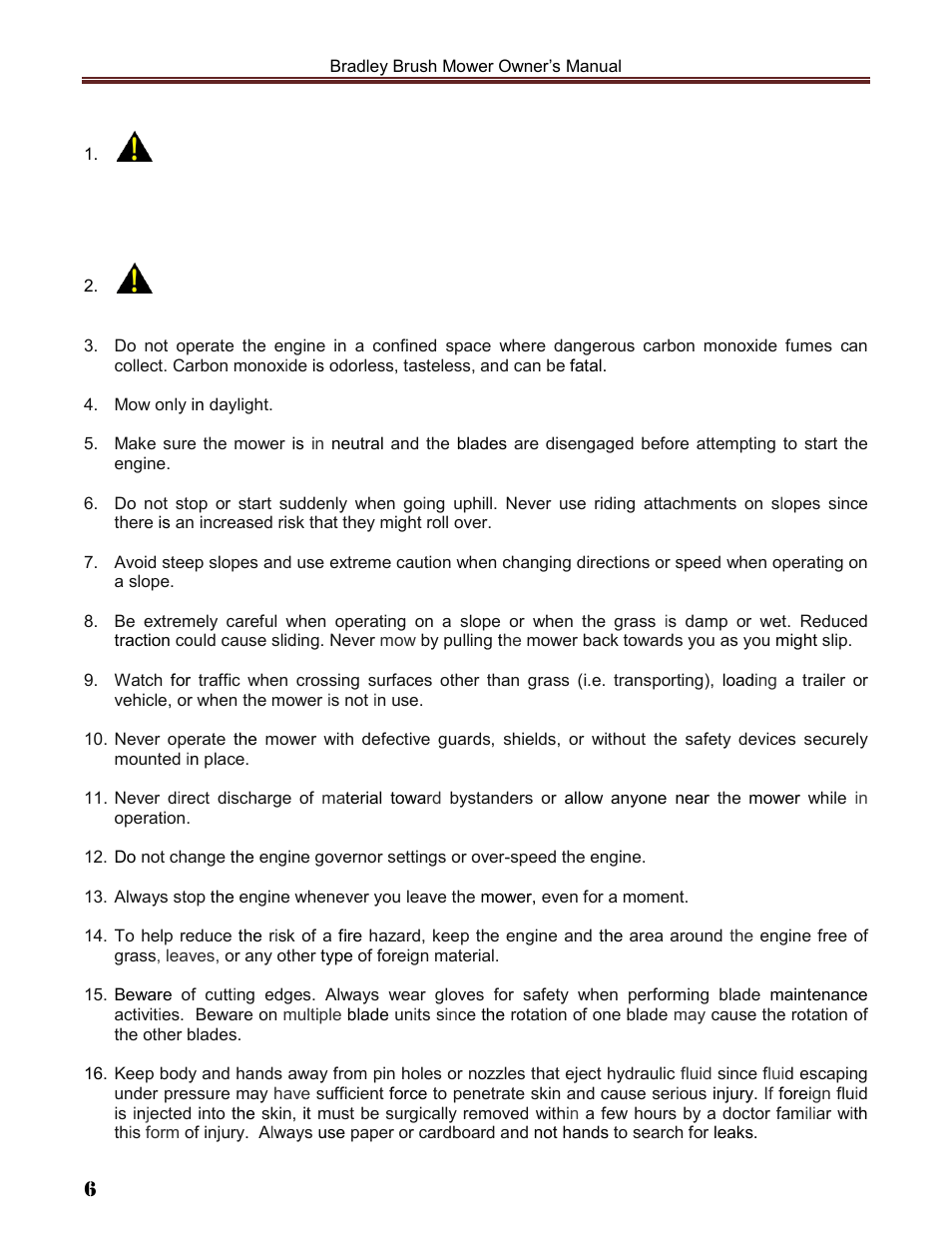 Havener Brush Mower 36 User Manual | Page 6 / 36