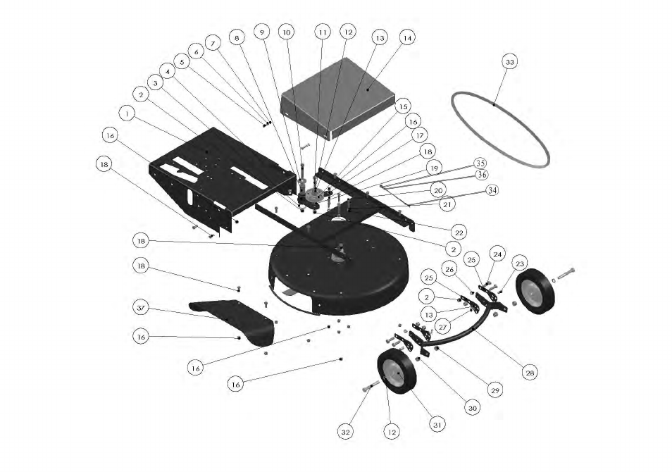 新高轮图册, Gc25高轮刀盘及前轮 | Havener 24SP with Horizontal Shaft Engine User Manual | Page 6 / 11