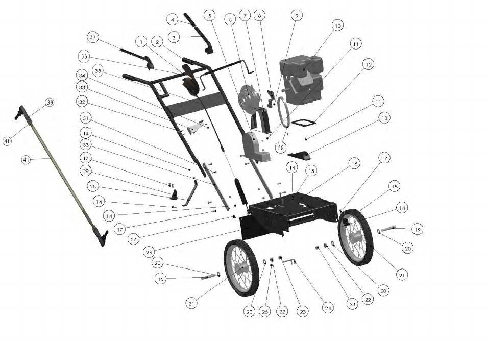 Gc25高轮底盘及扶手 | Havener 24SP with Horizontal Shaft Engine User Manual | Page 8 / 11