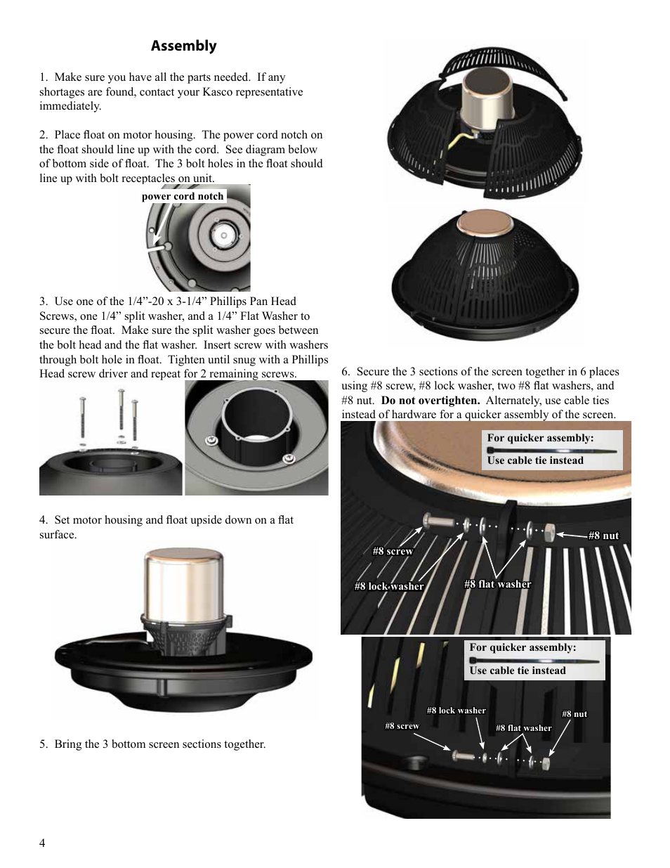 Assembly | Kasco Marine 2400SF xStream User Manual | Page 4 / 20