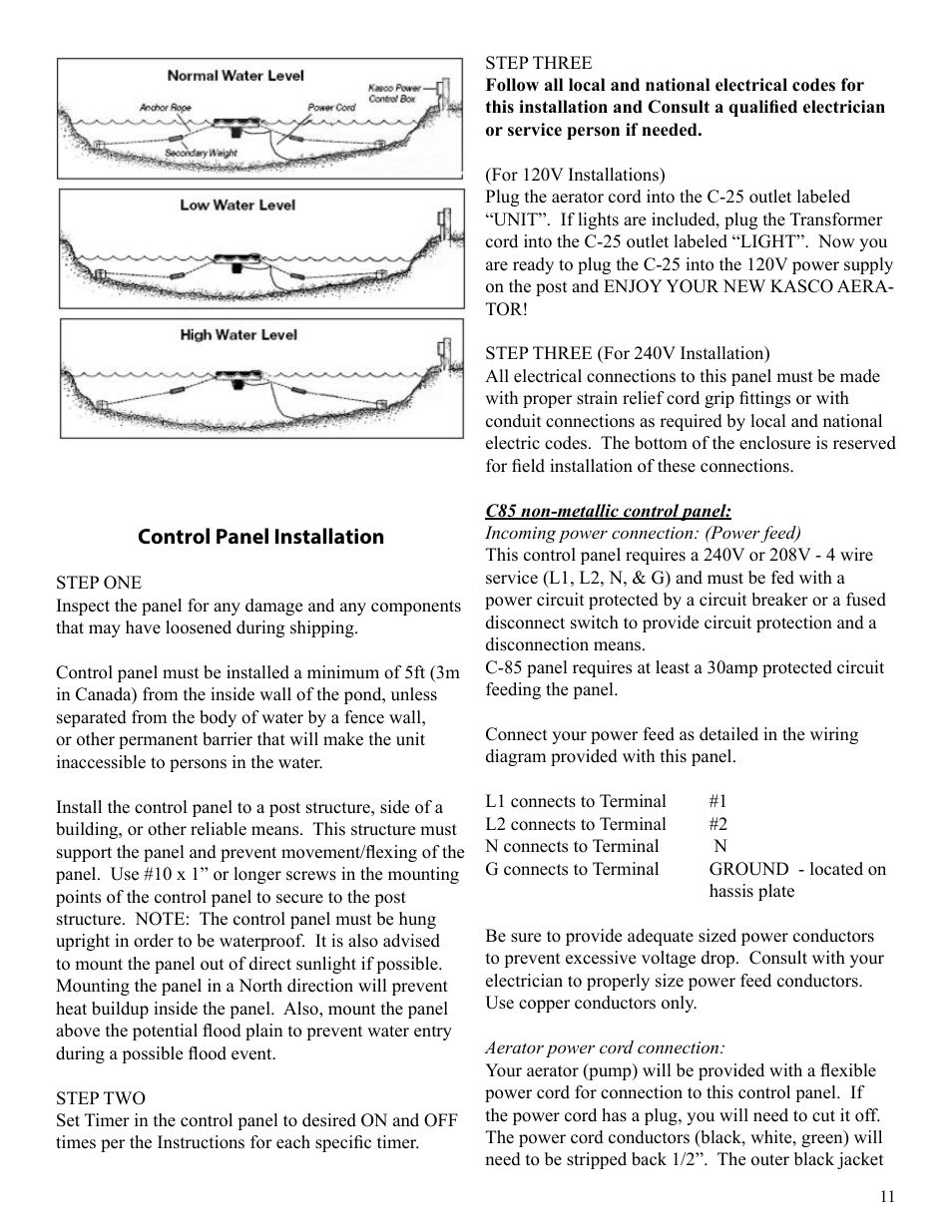 Kasco Marine 4400HJF User Manual | Page 11 / 24