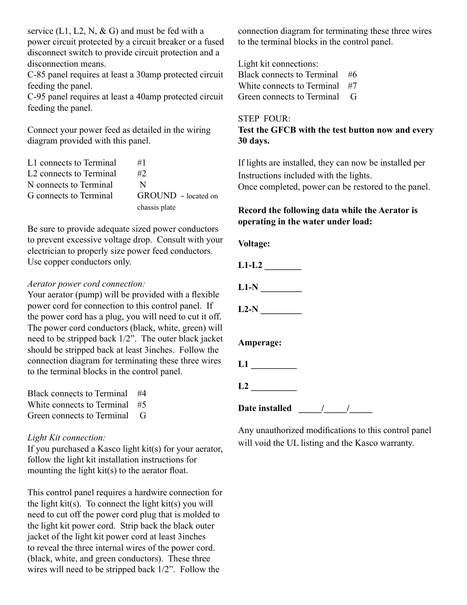 Kasco Marine J Series User Manual | Page 11 / 28