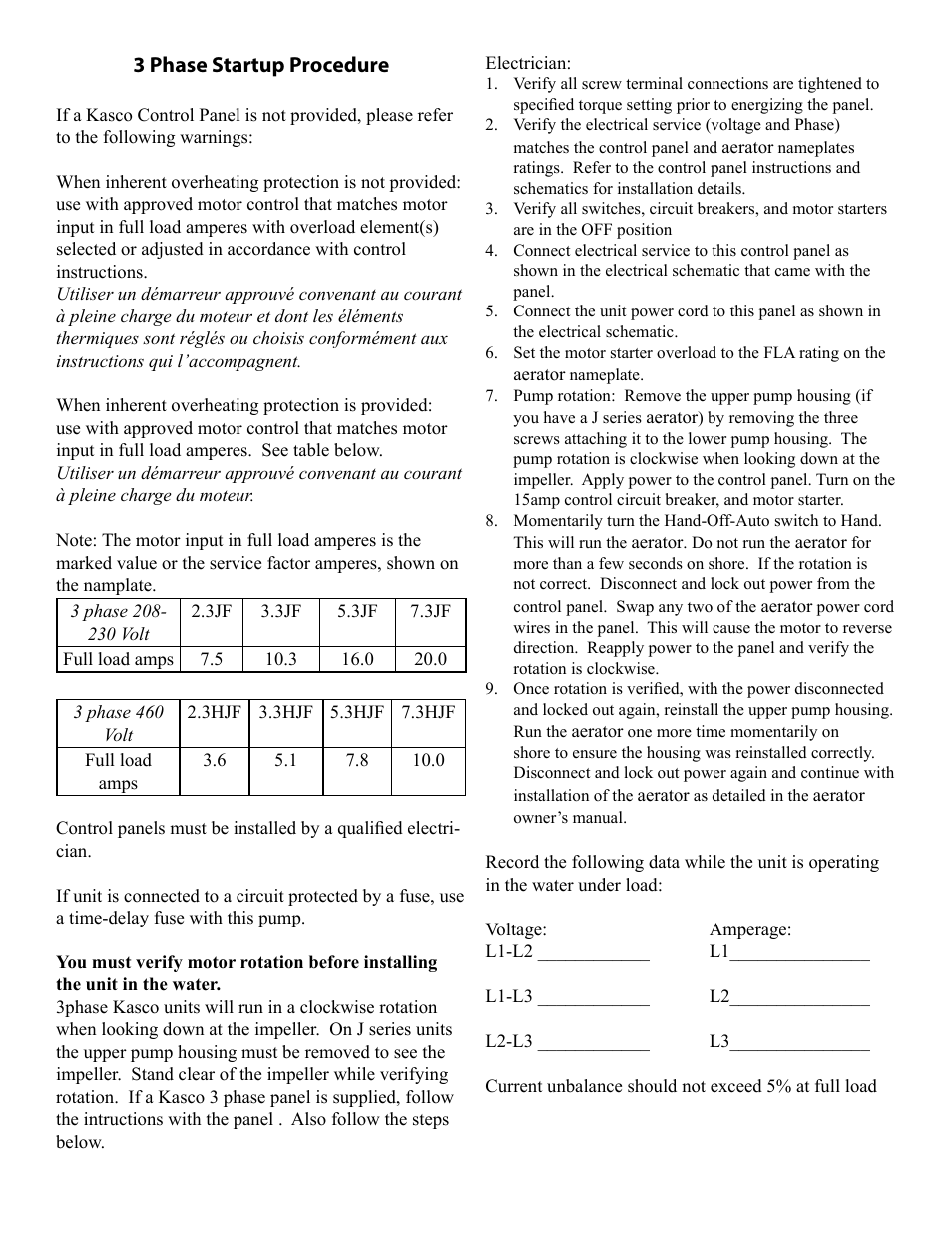 Kasco Marine J Series User Manual | Page 13 / 28