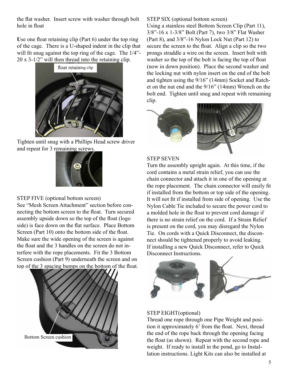 Kasco Marine Pond Aerator & Water Circulator User Manual | Page 5 / 24