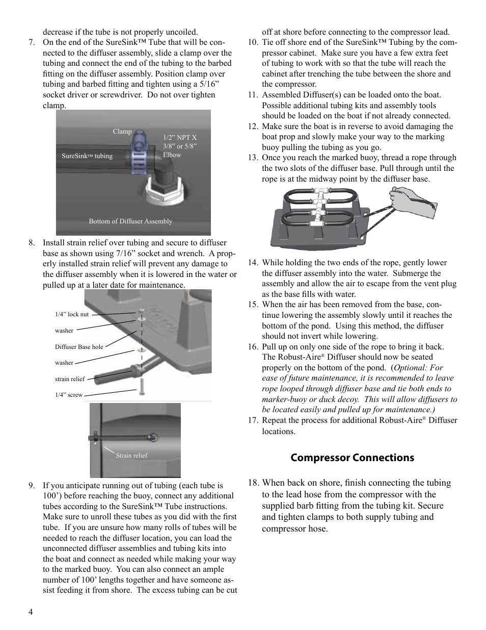 Compressor connections | Kasco Marine Robust-Aire User Manual | Page 4 / 12