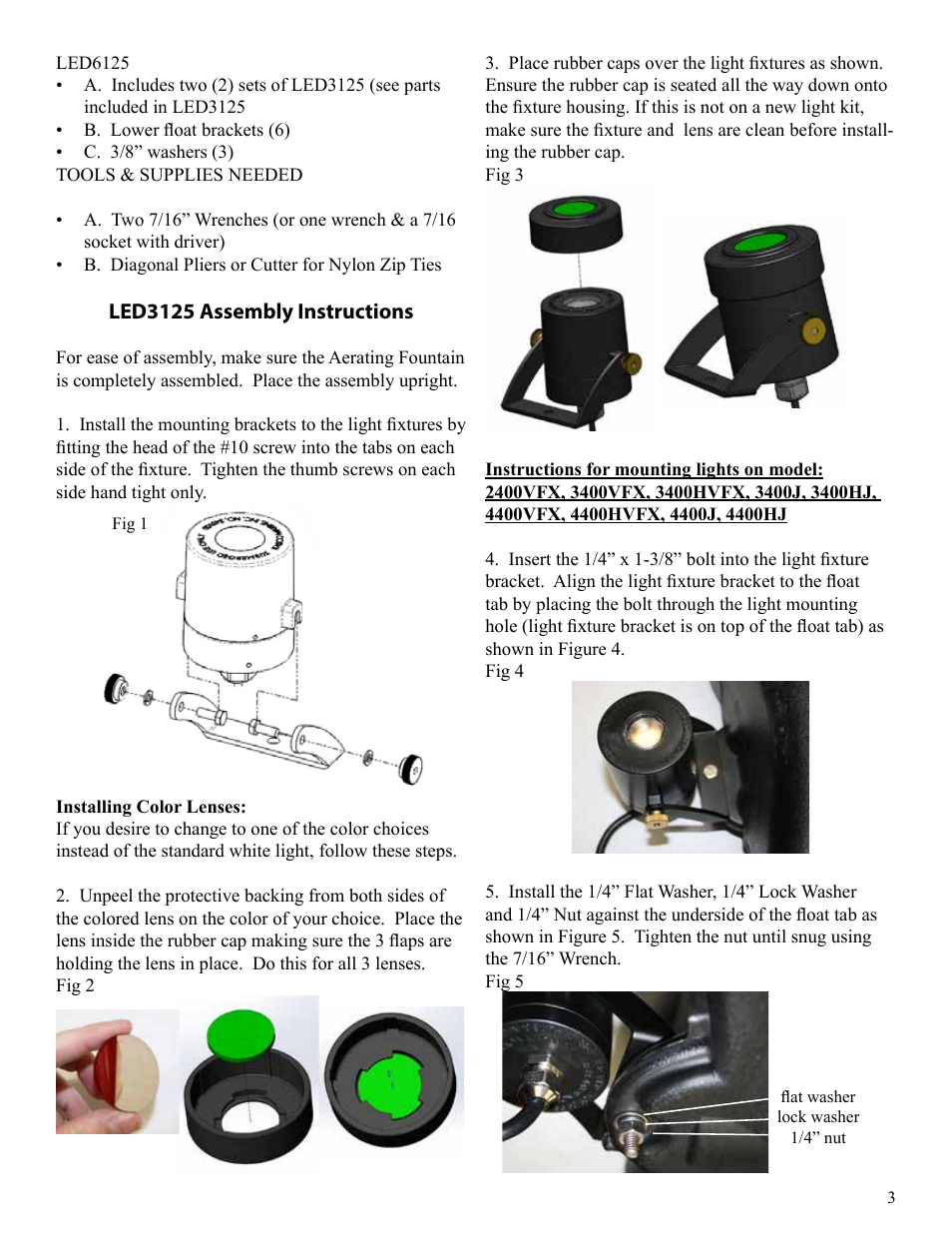 Kasco Marine LED6125 User Manual | Page 3 / 12