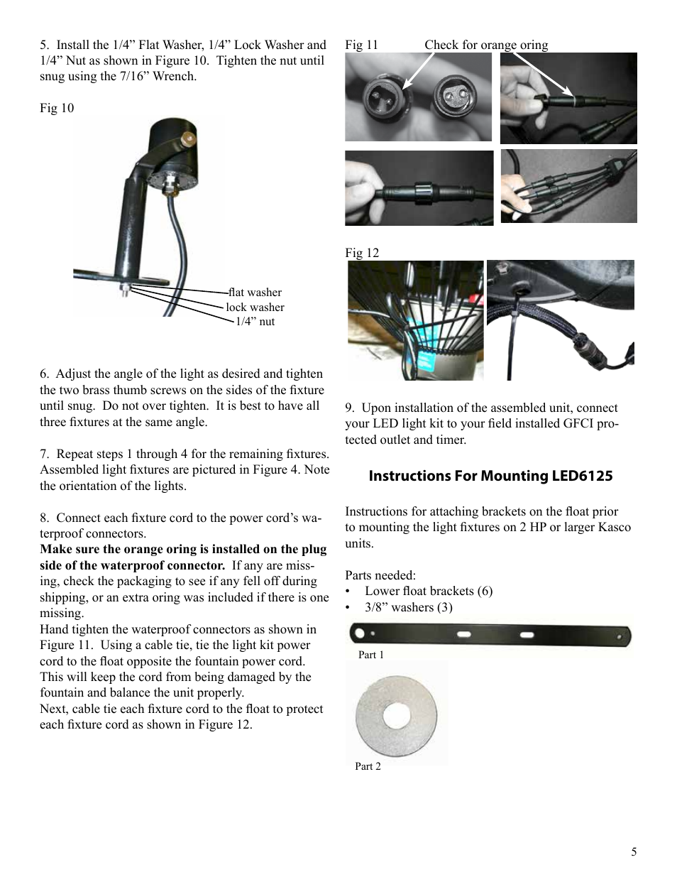 Kasco Marine LED6125 User Manual | Page 5 / 12