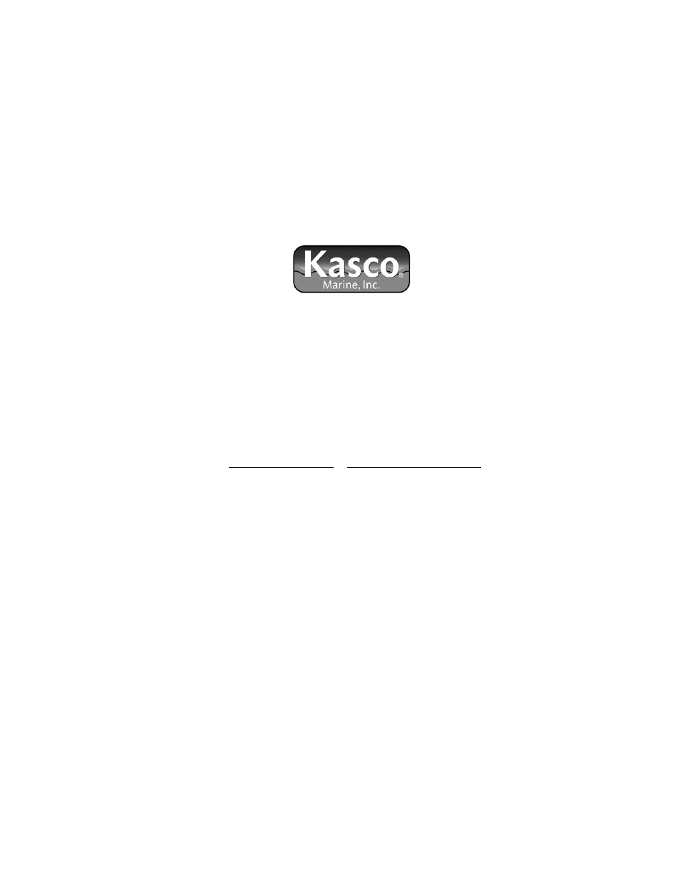 The industry leader in ice control engineering | Kasco Marine Horizontal Float User Manual | Page 4 / 4