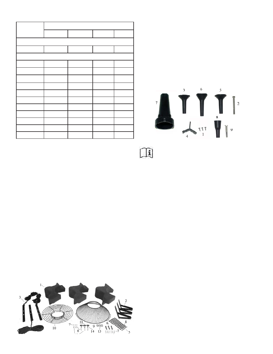 Hopsättningsinstruktioner, Delar som inkluderats | Kasco Marine 5.3E(H)J User Manual | Page 113 / 131