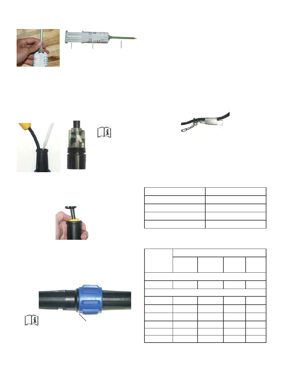 Johtojen ja tiivisteiden koko, 1,5mm, 2,5mm | Kasco Marine 5.3E(H)J User Manual | Page 28 / 131