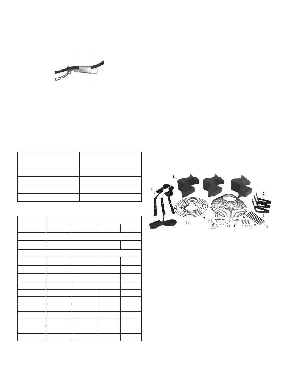 Mitgelieferte teile, Kabeleinstellungen und düseneinstellungen, 1,5mm | 2,5mm | Kasco Marine 5.3E(H)J User Manual | Page 53 / 131