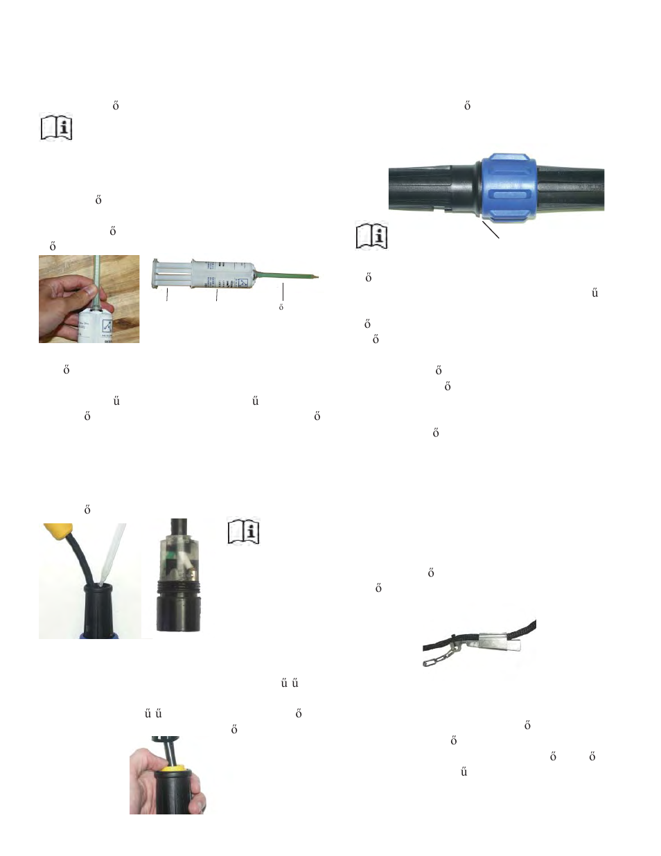 Vezetékméret és tömítésméret | Kasco Marine 50Hz Aerator & Circulators User Manual | Page 74 / 154