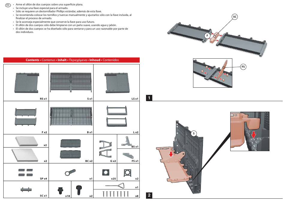 Keter Riviera Set Loveseat User Manual | Page 3 / 9