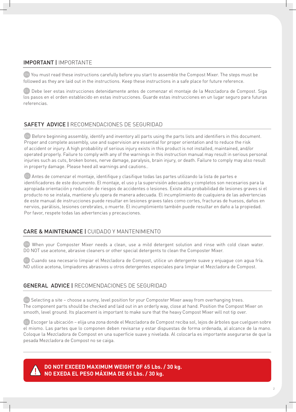 Keter Compost Mixer User Manual | Page 3 / 36