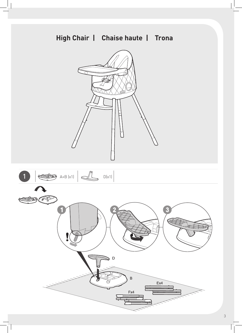 High chair | chaise haute | trona | Keter Multi Dine - High Chair User Manual | Page 11 / 28