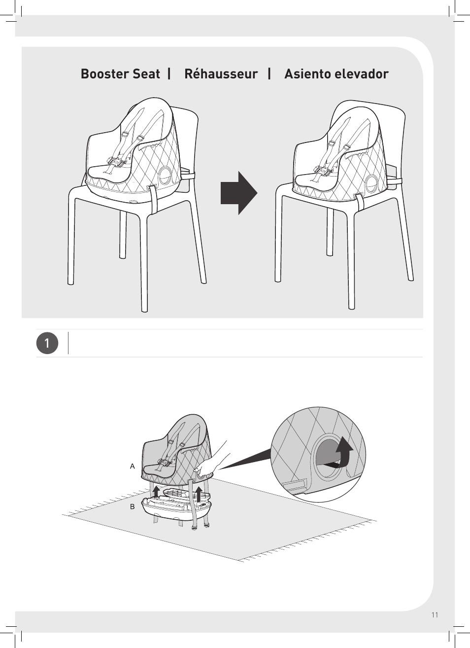 Booster seat | réhausseur, Asiento elevador | Keter Multi Dine - High Chair User Manual | Page 19 / 28