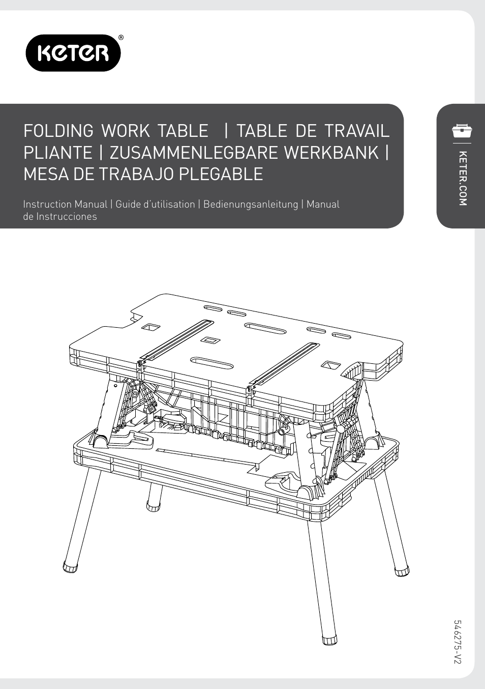 Keter Folding Work Table EX User Manual | 20 pages