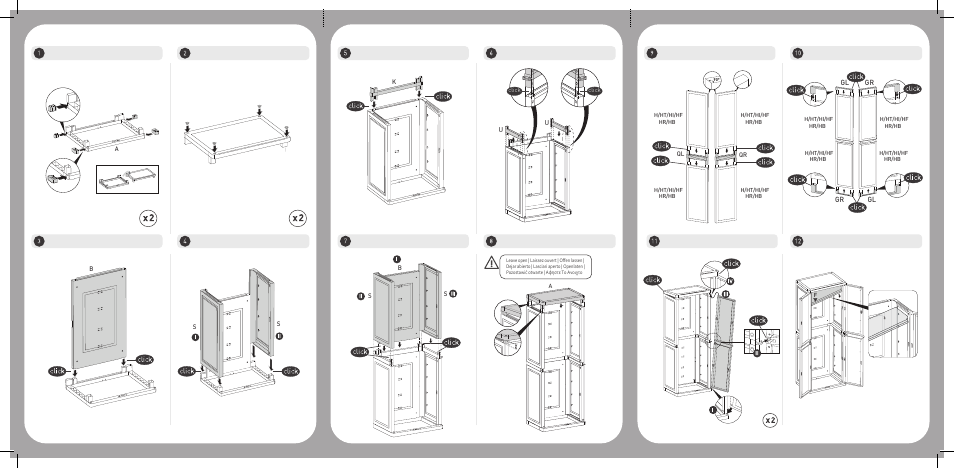 Gr gl gl gr | Keter Multi Purpose Storage Cabinet User Manual | Page 4 / 6