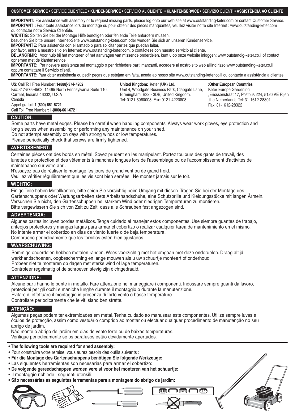 Mavo | Keter Apex 4x6 User Manual | Page 2 / 30