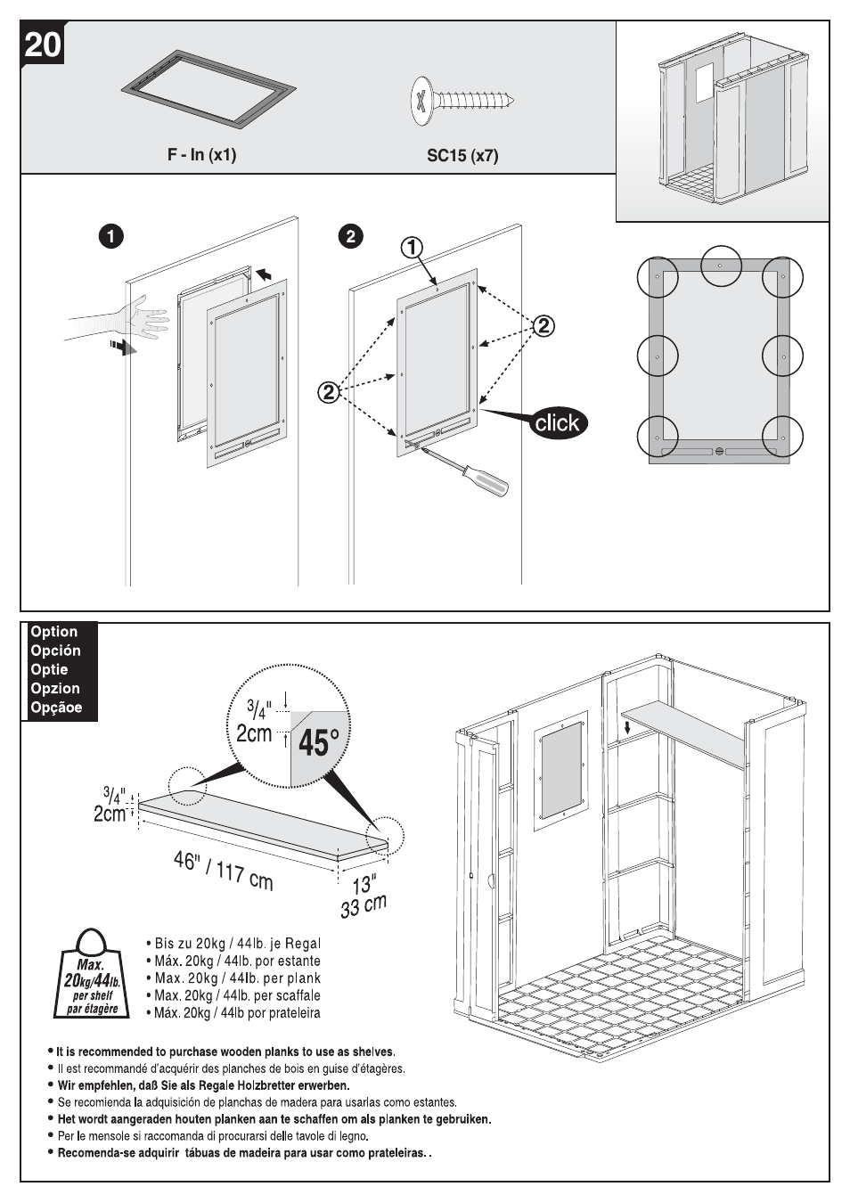Keter Apex 4x6 User Manual | Page 20 / 30