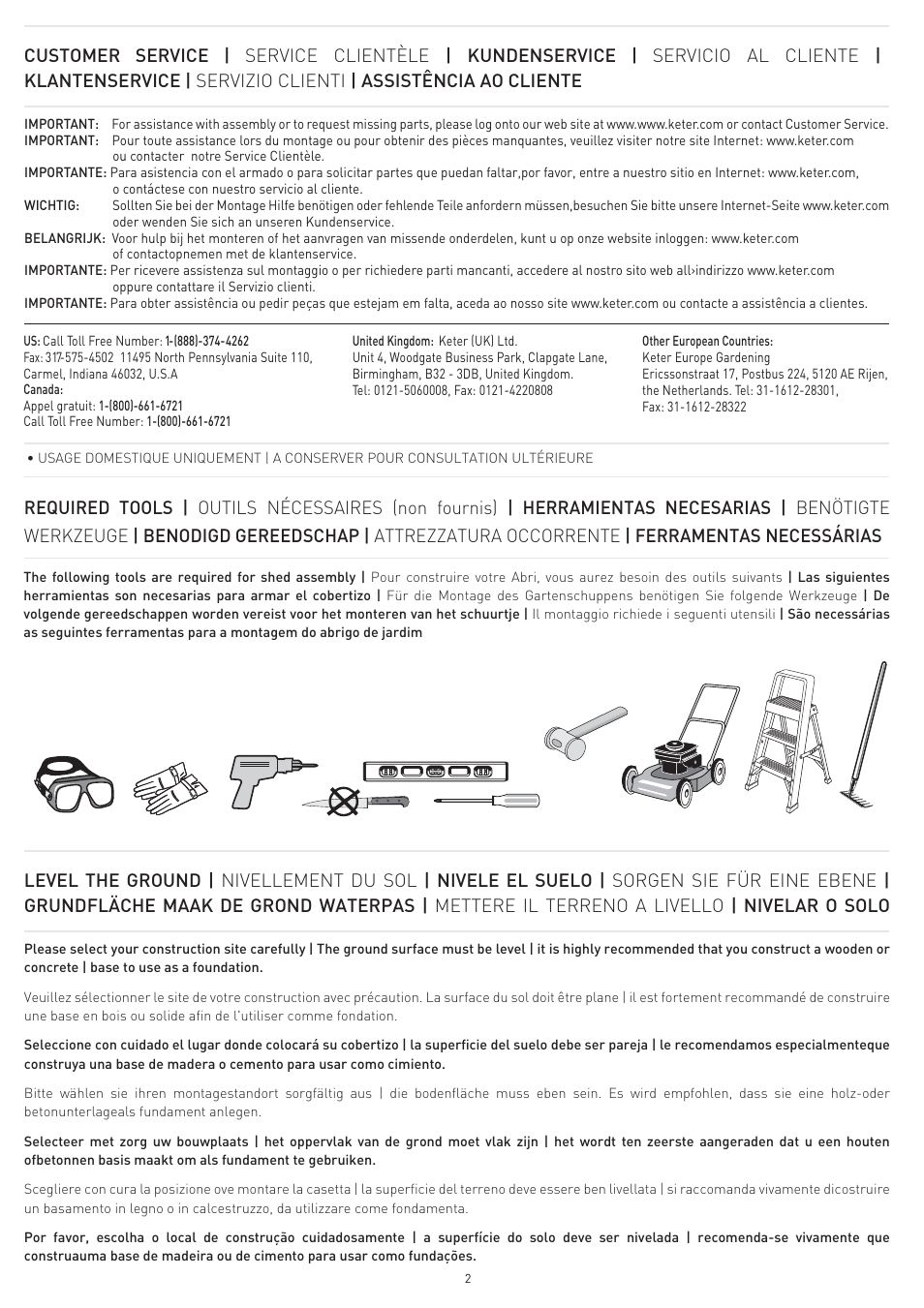 Keter Apex 8x6 User Manual | Page 2 / 32