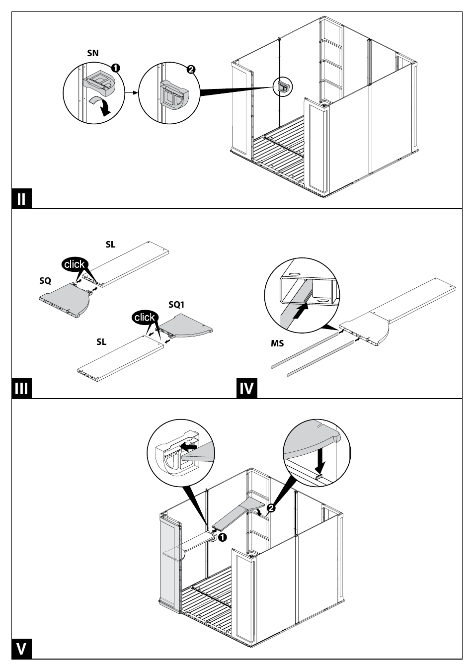 Ii v iii iv | Keter Apollo 8x8 User Manual | Page 31 / 40