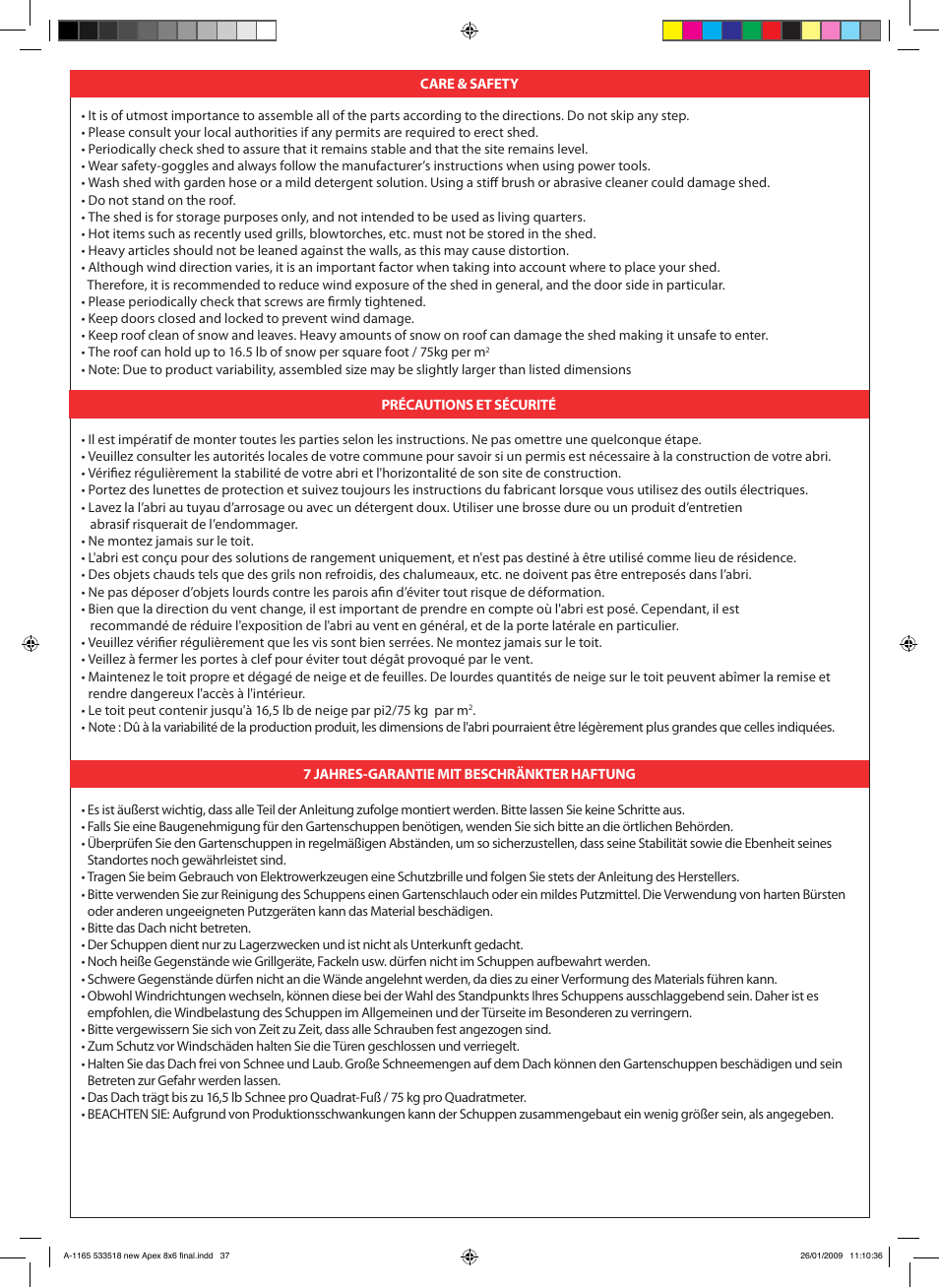 Keter Atlas 10x8 User Manual | Page 48 / 51