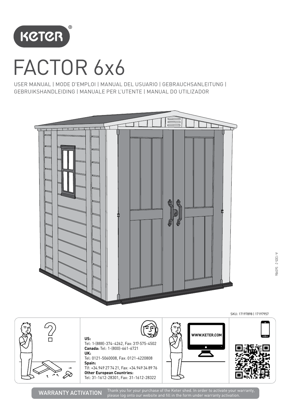 Keter Factor 6x6 User Manual | 15 pages