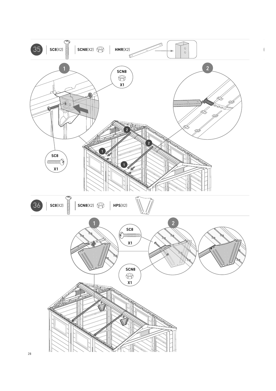 Keter Horizon 7X10 NG User Manual | Page 28 / 52