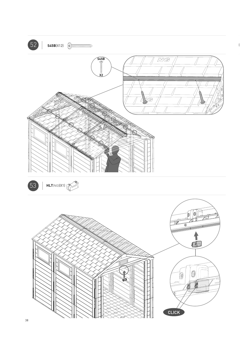 Keter Horizon 7X10 NG User Manual | Page 38 / 52