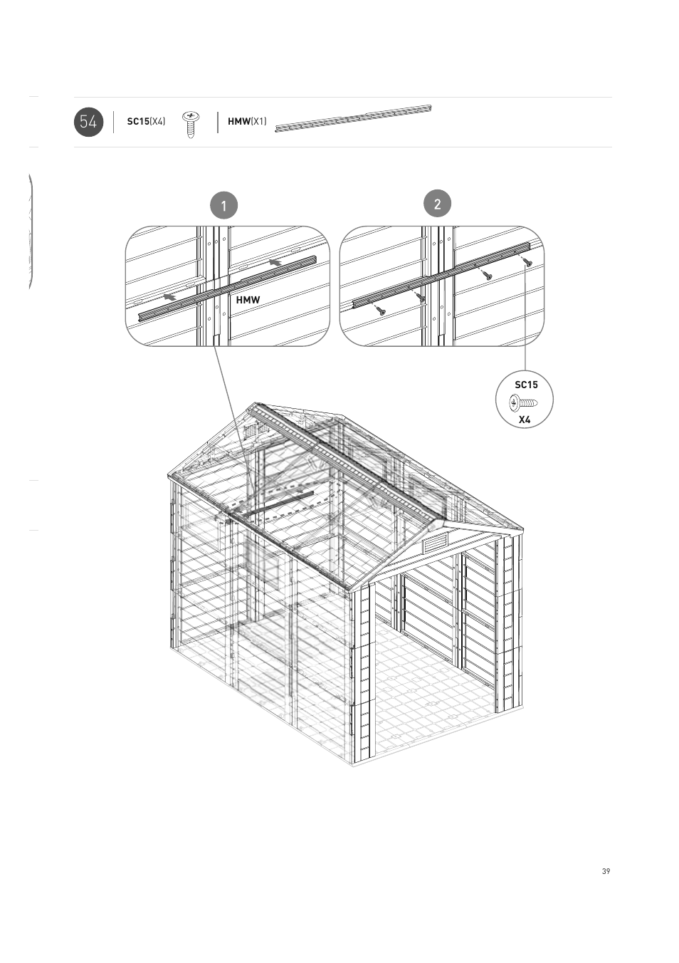 Keter Horizon 7X10 NG User Manual | Page 39 / 52