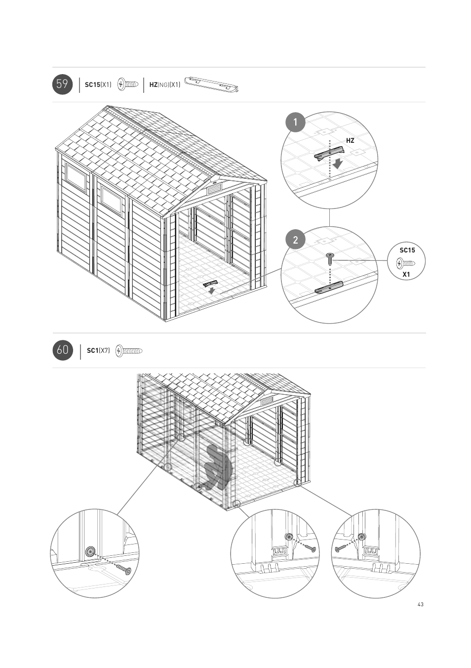 Keter Horizon 7X10 NG User Manual | Page 43 / 52