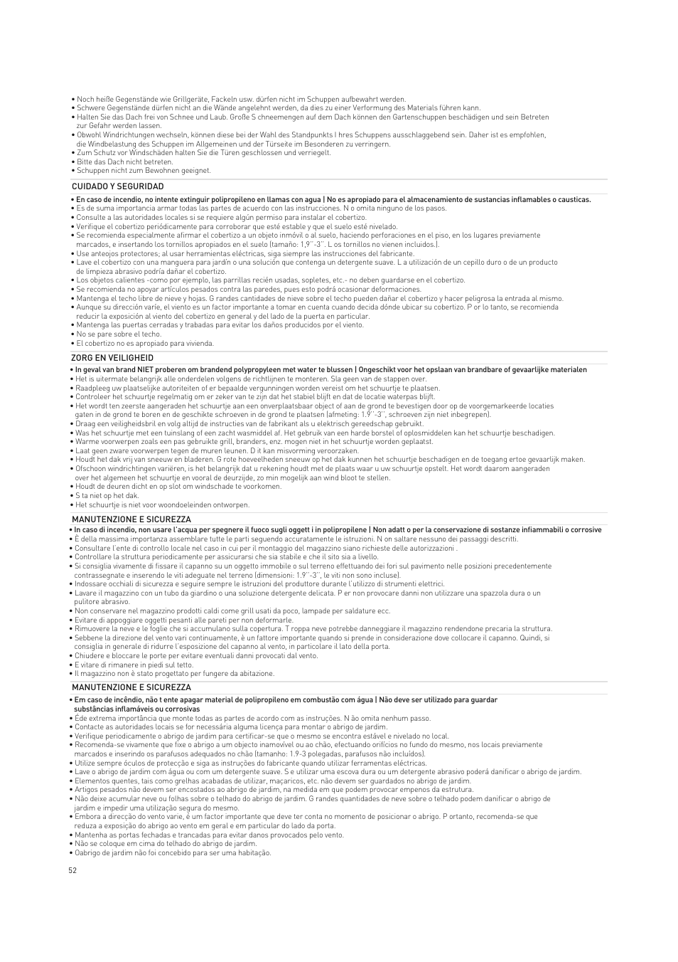 Keter Horizon 7X10 NG User Manual | Page 52 / 52