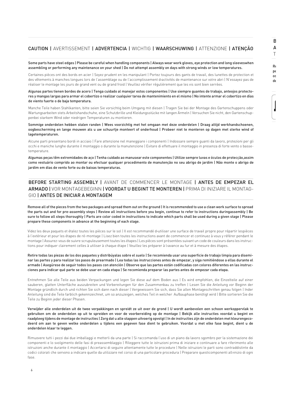 Keter Horizon 7X10 NG User Manual | Page 6 / 52