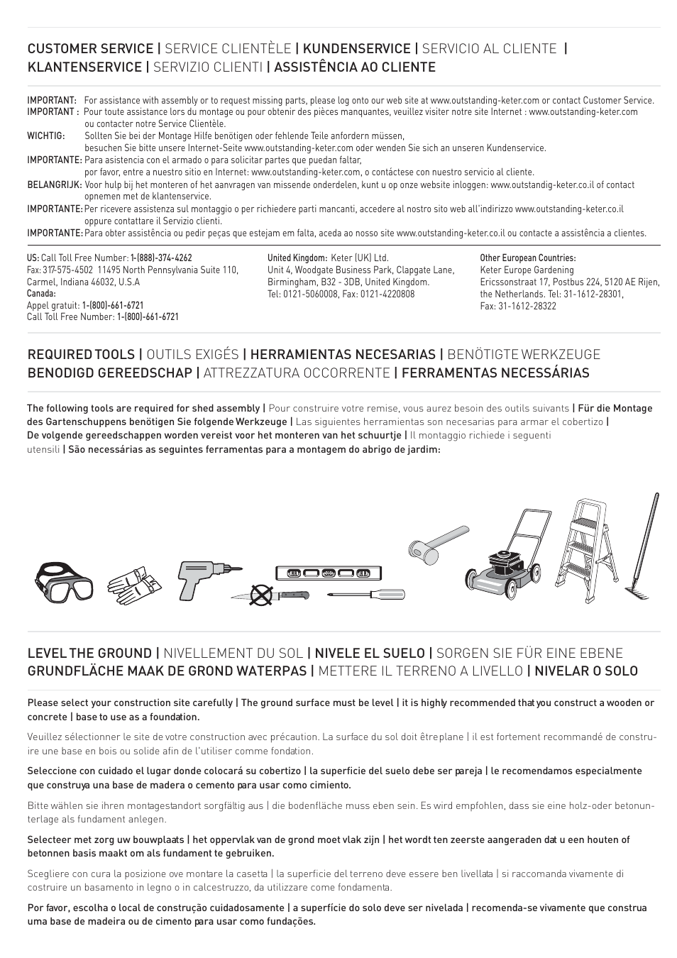 Keter Horizon 7X3 User Manual | Page 2 / 32