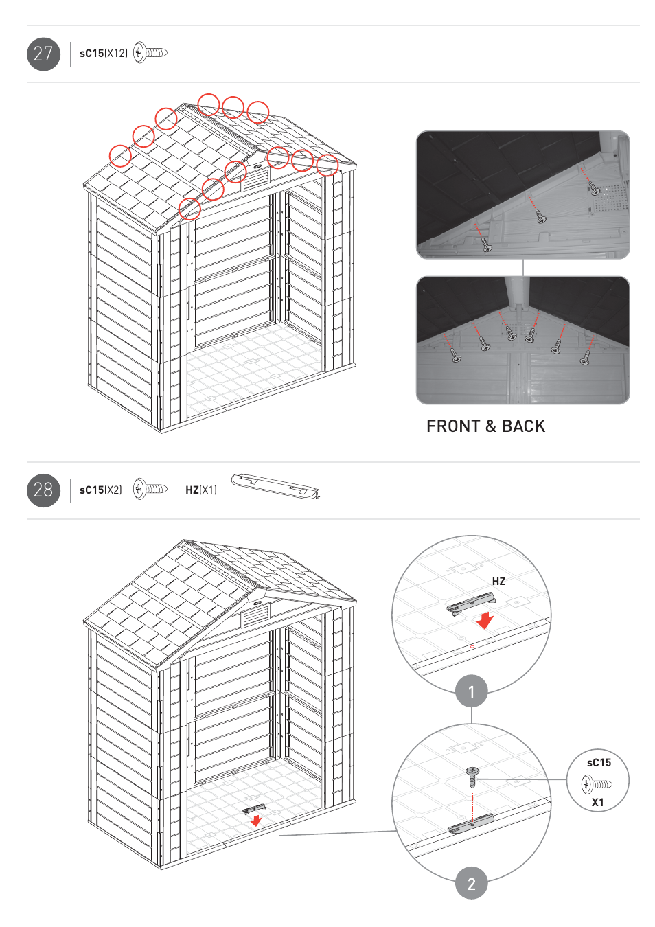 Front & back | Keter Horizon 7X3 User Manual | Page 23 / 32