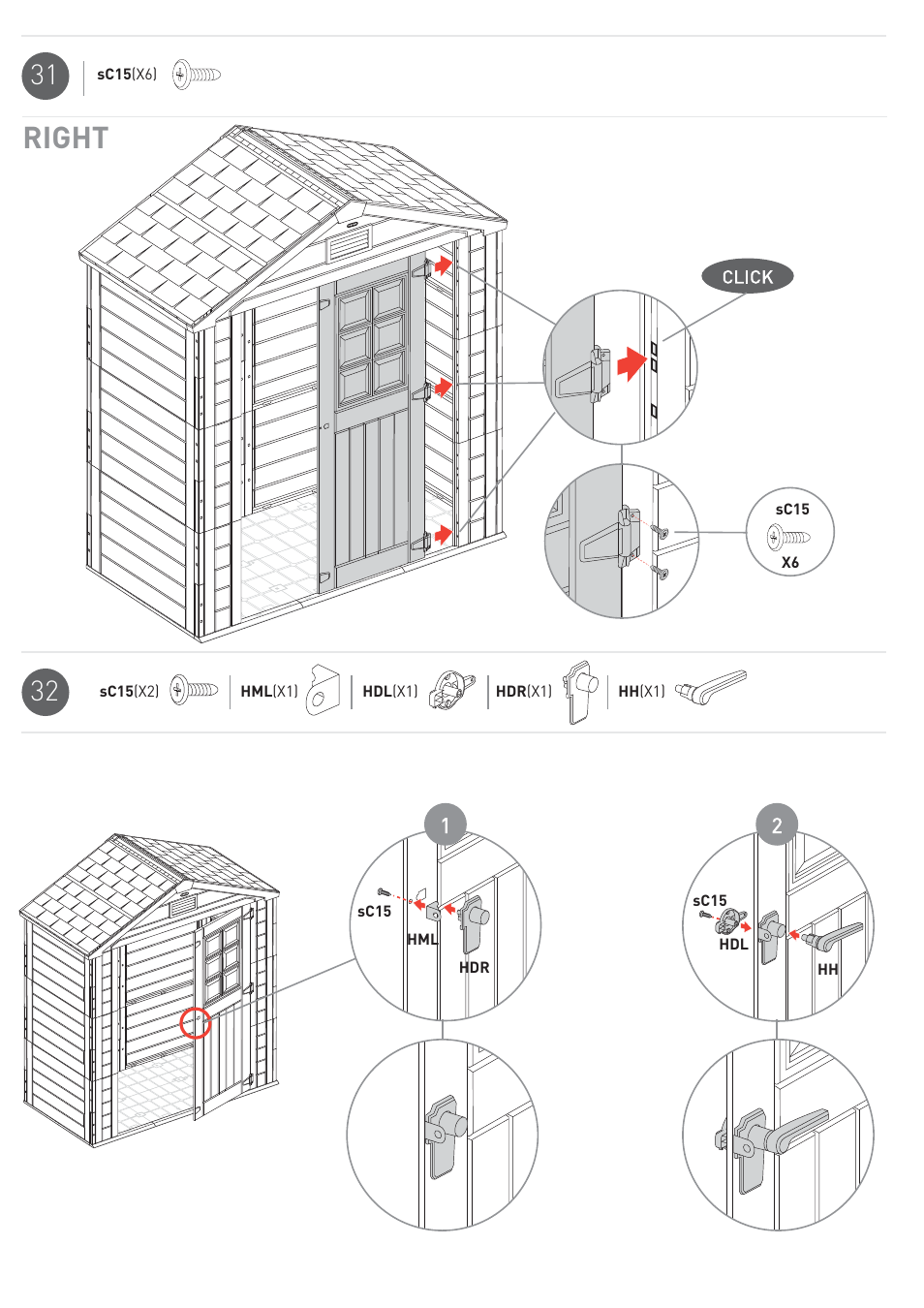 Right | Keter Horizon 7X3 User Manual | Page 25 / 32