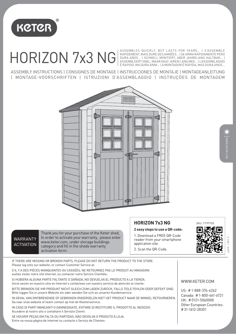 Keter Horizon 7X3 NG User Manual | 44 pages