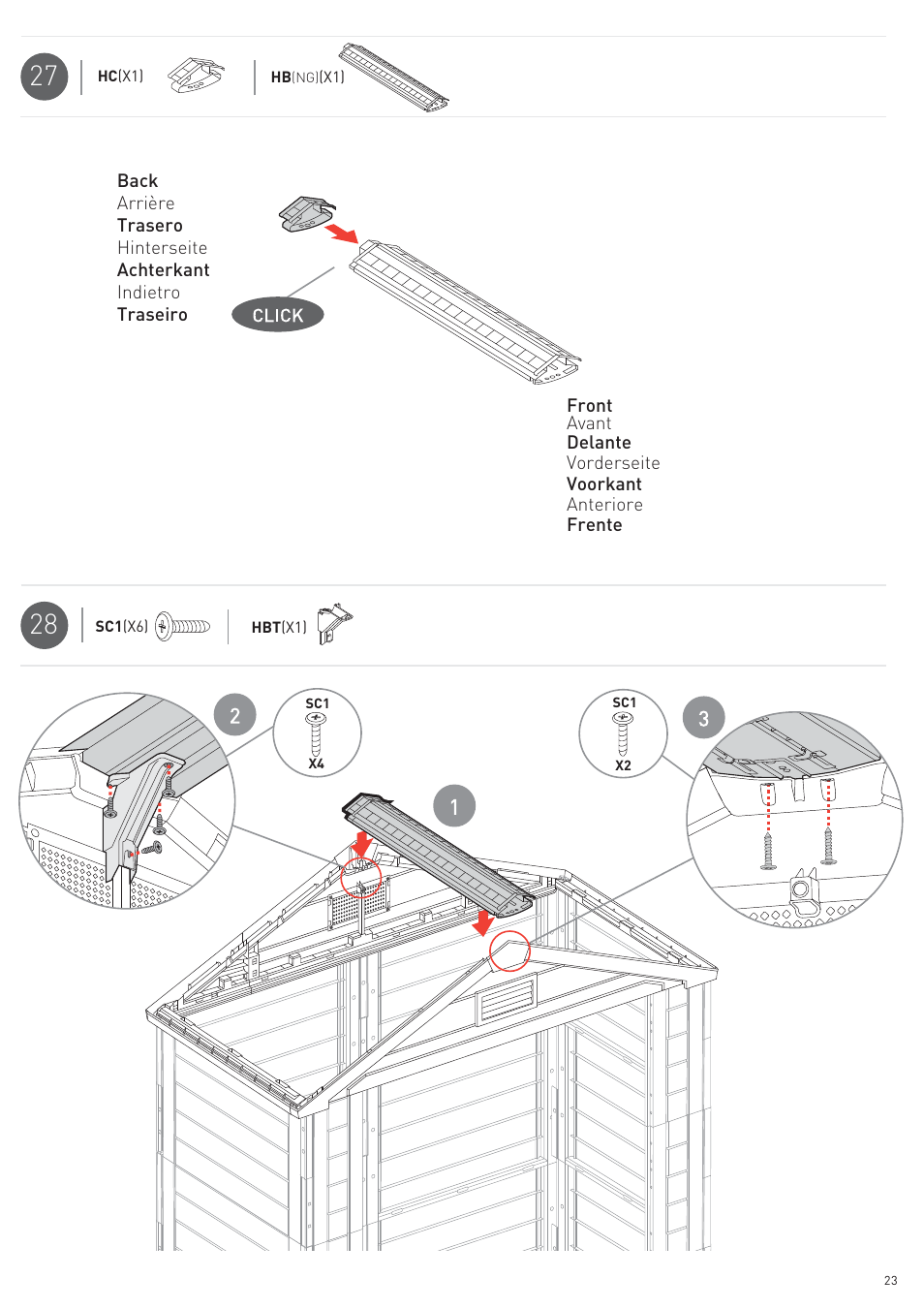 Keter Horizon 7X3 NG User Manual | Page 23 / 44