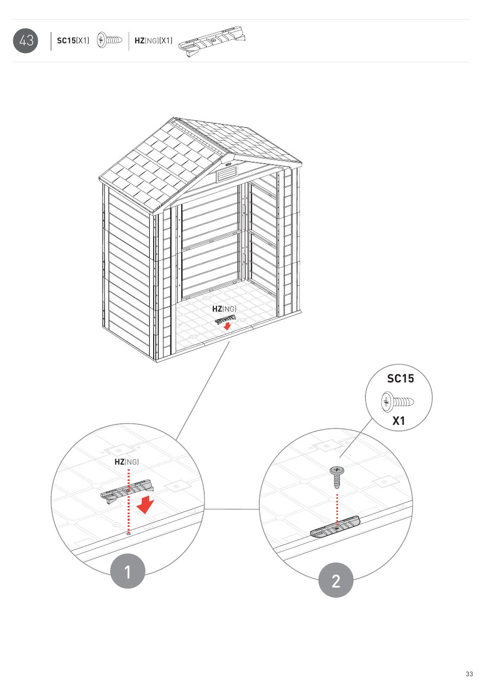Sc15 x1 | Keter Horizon 7X3 NG User Manual | Page 33 / 44