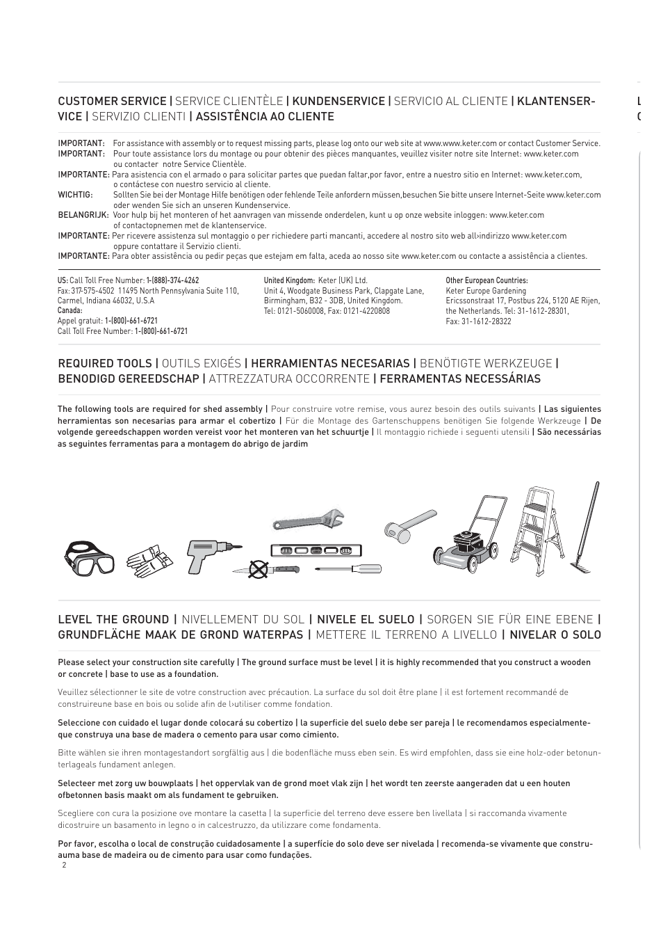 Keter Horizon 7X7 NG User Manual | Page 2 / 48