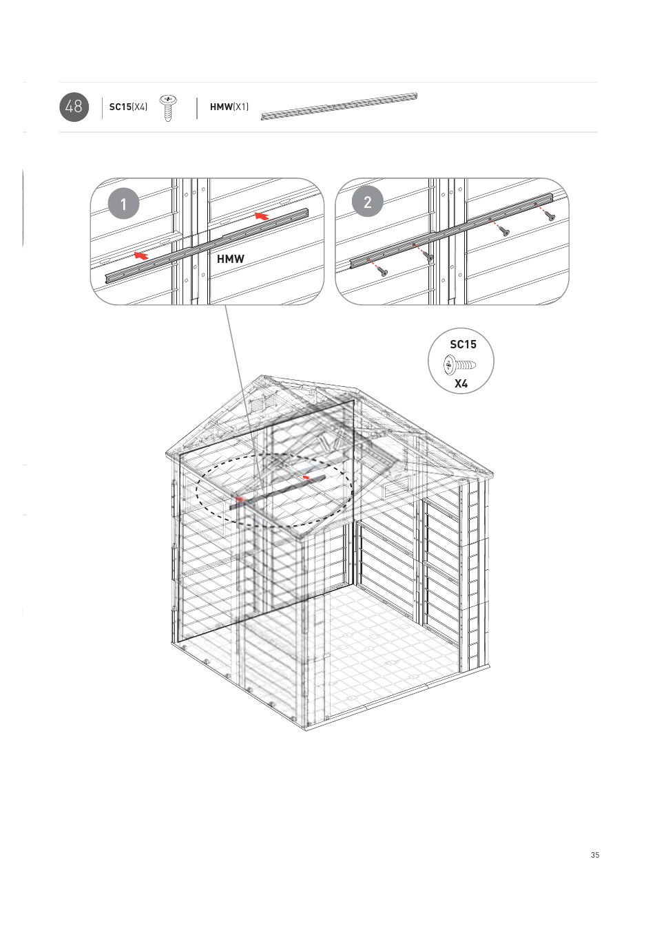 Keter Horizon 7X7 NG User Manual | Page 35 / 48