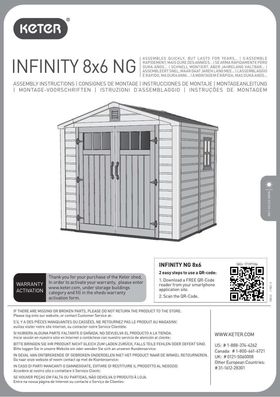 Keter Infinity 8X6 NG User Manual | 60 pages