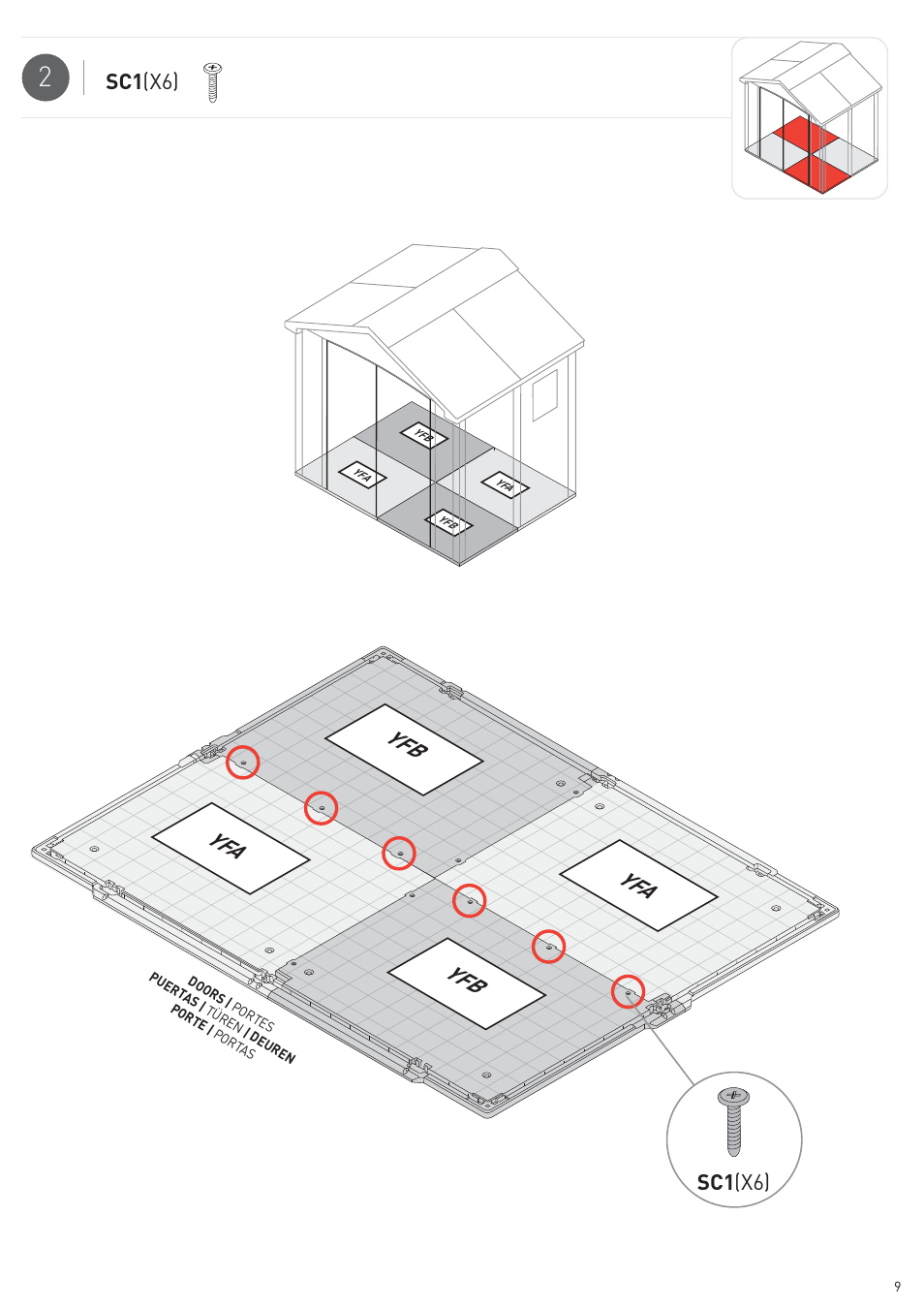 Yfb yfa yfa, Sc1 (x6) | Keter Infinity 8X6 NG User Manual | Page 11 / 60