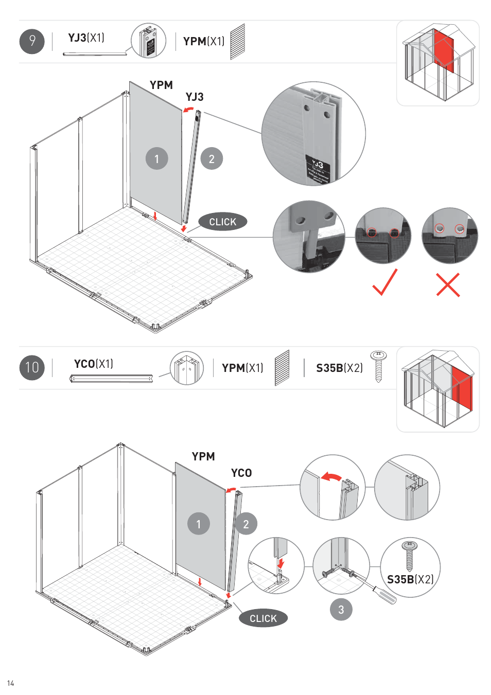 3yj3, Ypm 1 2 | Keter Infinity 8X6 NG User Manual | Page 16 / 60