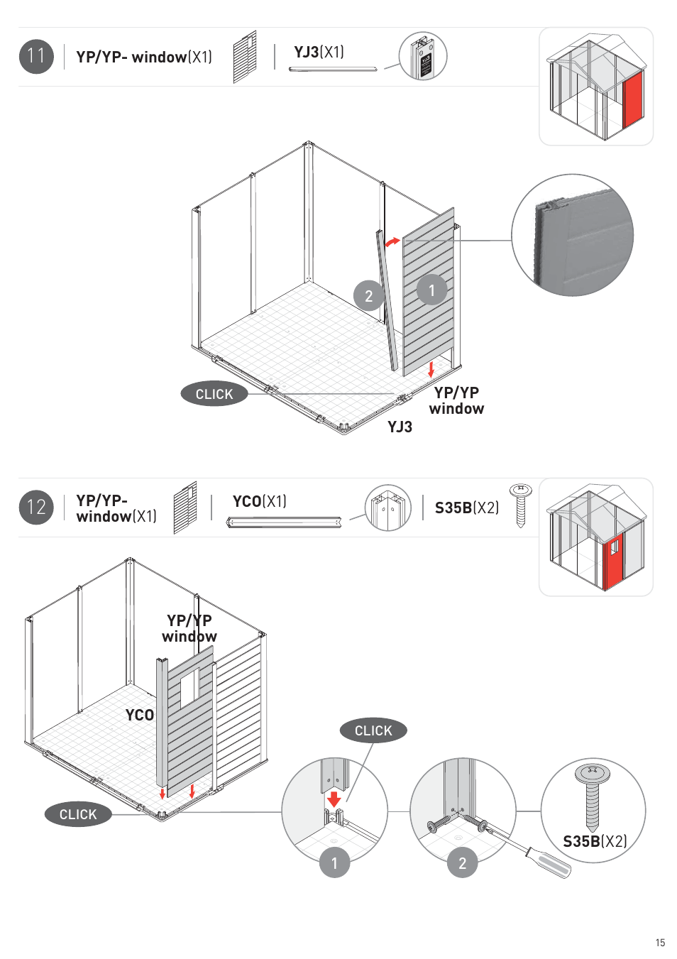 12 yco yp/yp window | Keter Infinity 8X6 NG User Manual | Page 17 / 60