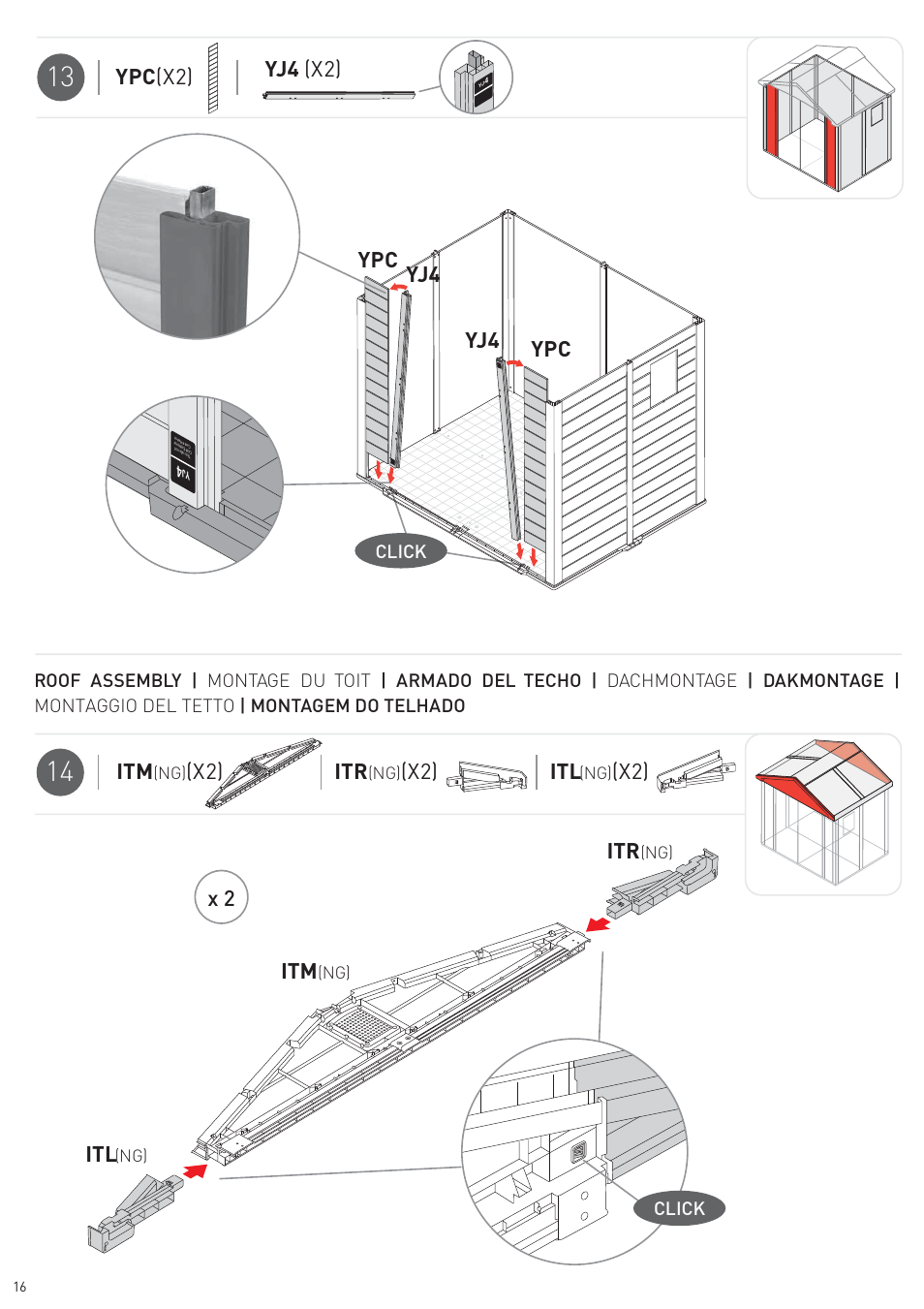 X 2 itm, X2) itr, X2) itl | Click | Keter Infinity 8X6 NG User Manual | Page 18 / 60